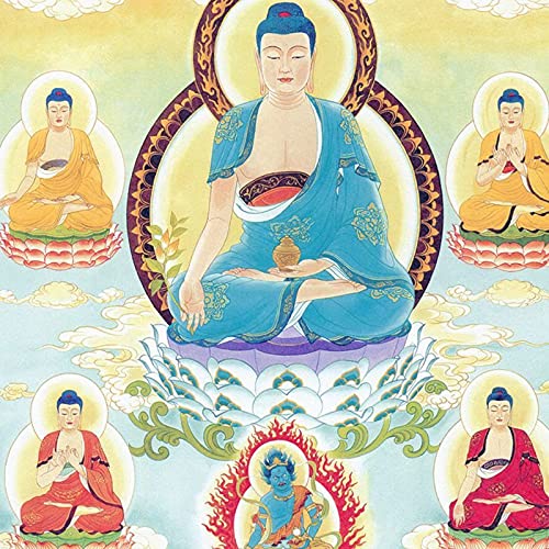 Amazon｜開運掛軸『薬師如来座像 』薬師七仏像 巻き物 ◇法事やお盆